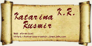 Katarina Rusmir vizit kartica